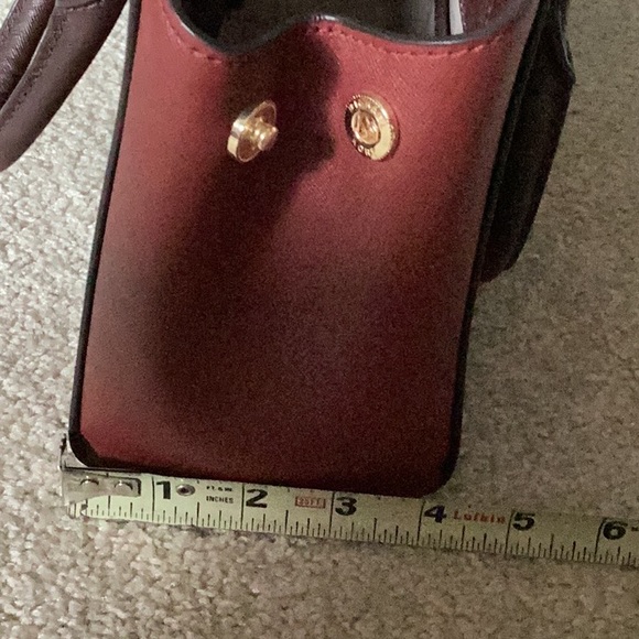 Michael Kors burgundy/brick colored handbag. - Picture 11 of 11